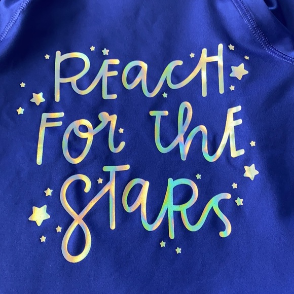 Raglan Short Sleeve Swim Shirt Reach for the Stars - Picture 3 of 6